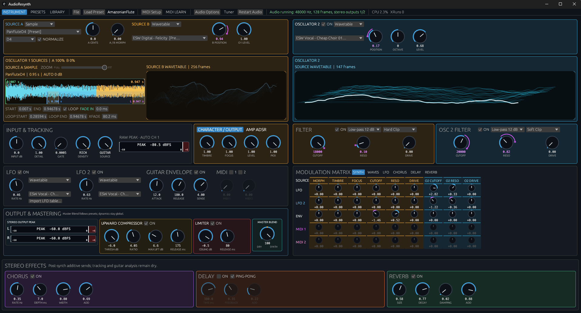 Resynth application interface